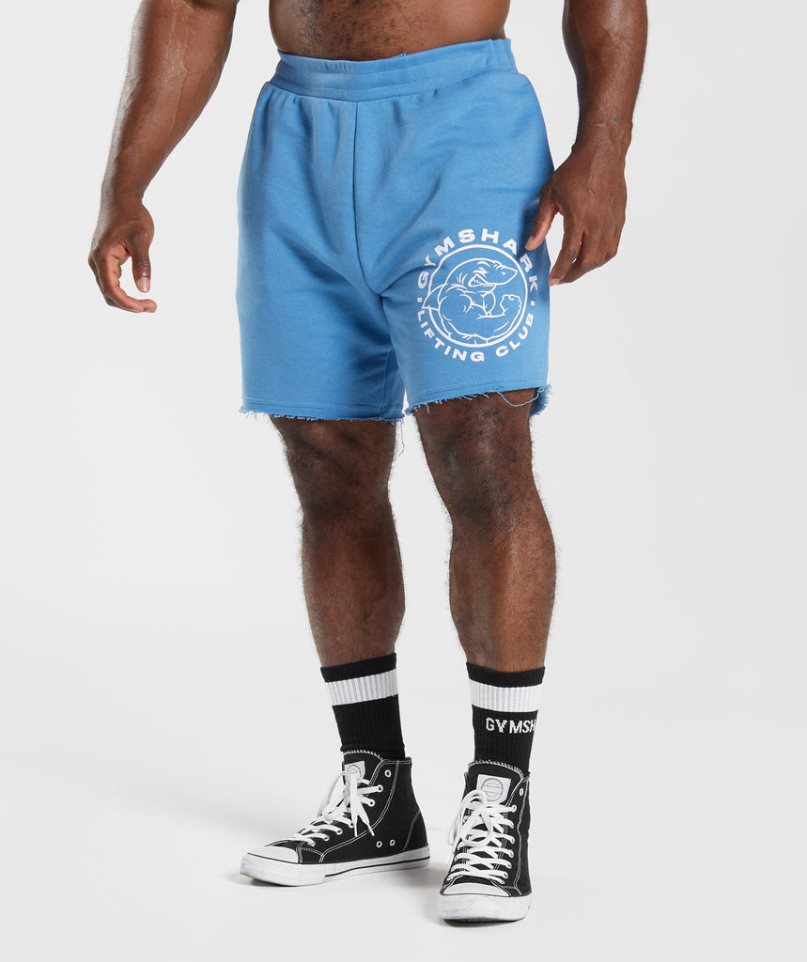 Gymshark Legacy Férfi Rövidnadrág Kék | HU-E-479