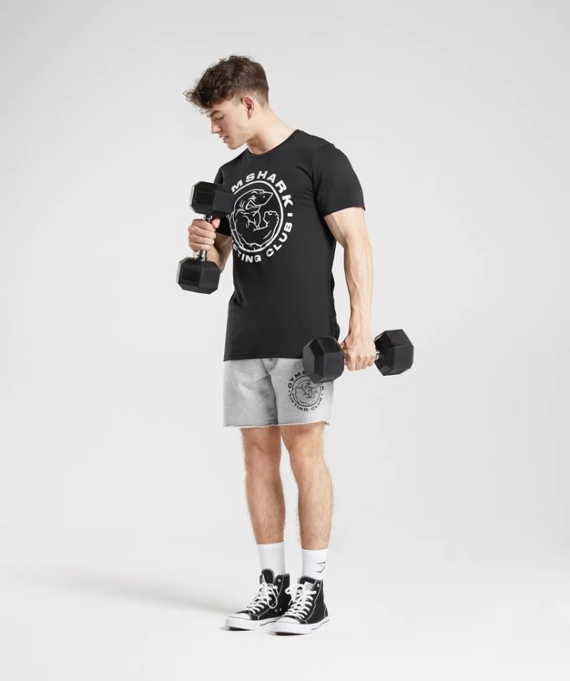 Gymshark Legacy Férfi Rövidnadrág Világos Szürke | HU-G-423
