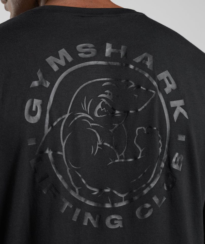 Gymshark Legacy Long Sleeve Férfi Póló Fekete | HU-Y-458