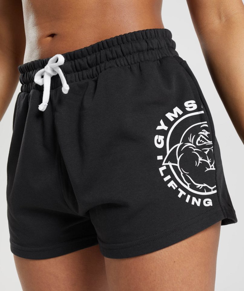 Gymshark Legacy Női Rövidnadrág Fekete | HU-S-856