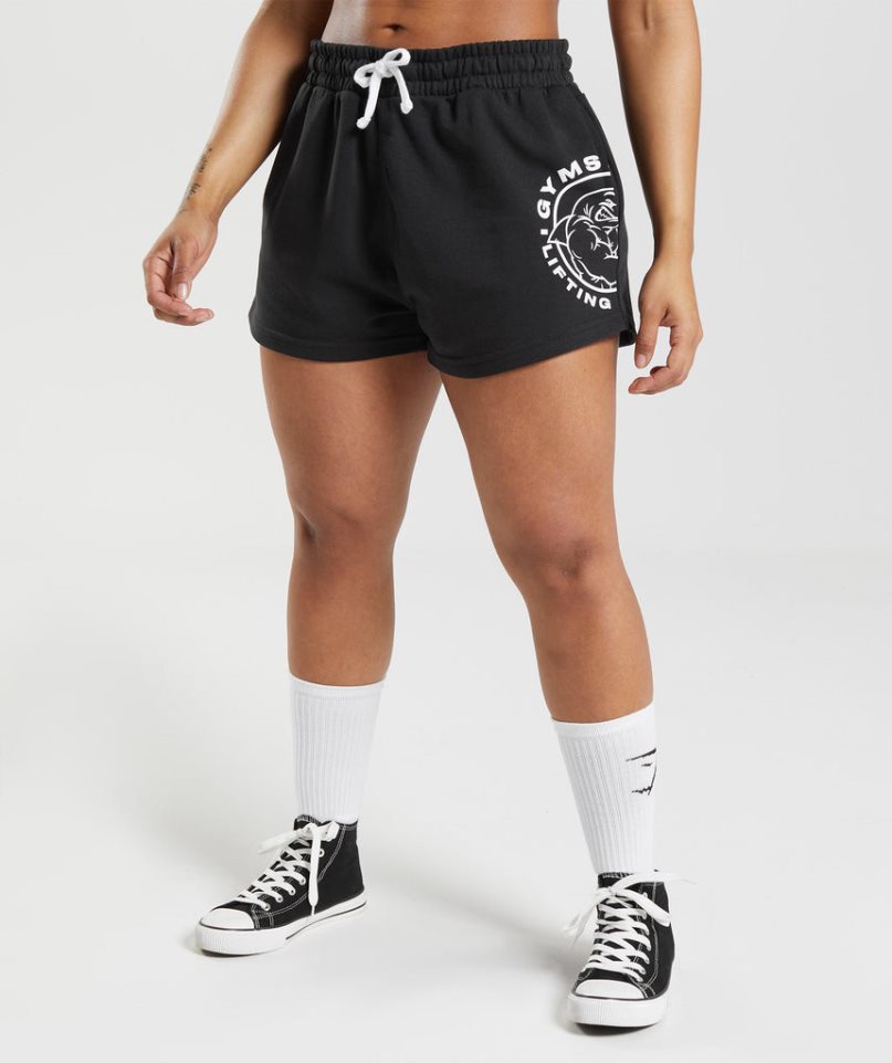 Gymshark Legacy Női Rövidnadrág Fekete | HU-S-856