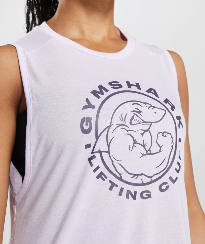 Gymshark Legacy Női Ujjatlan Póló Világos Lila | HU-Z-398