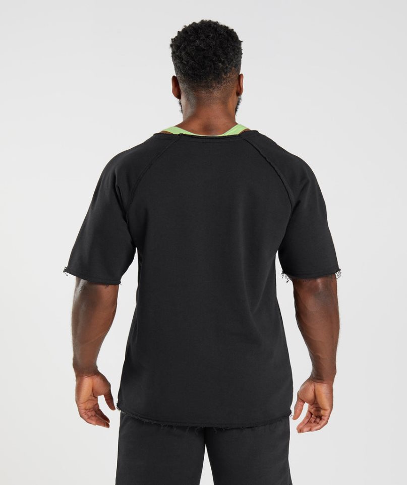 Gymshark Legacy Rag Top Férfi Póló Fekete | HU-B-834