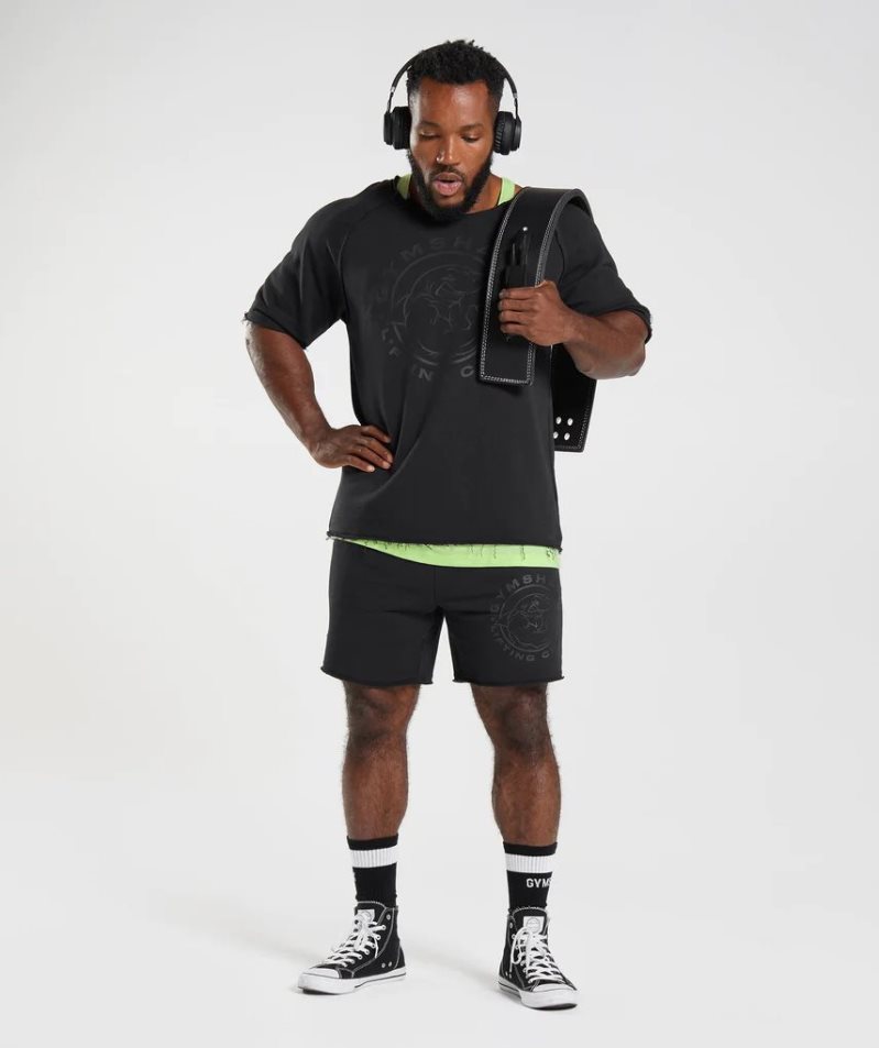 Gymshark Legacy Rag Top Férfi Póló Fekete | HU-B-834