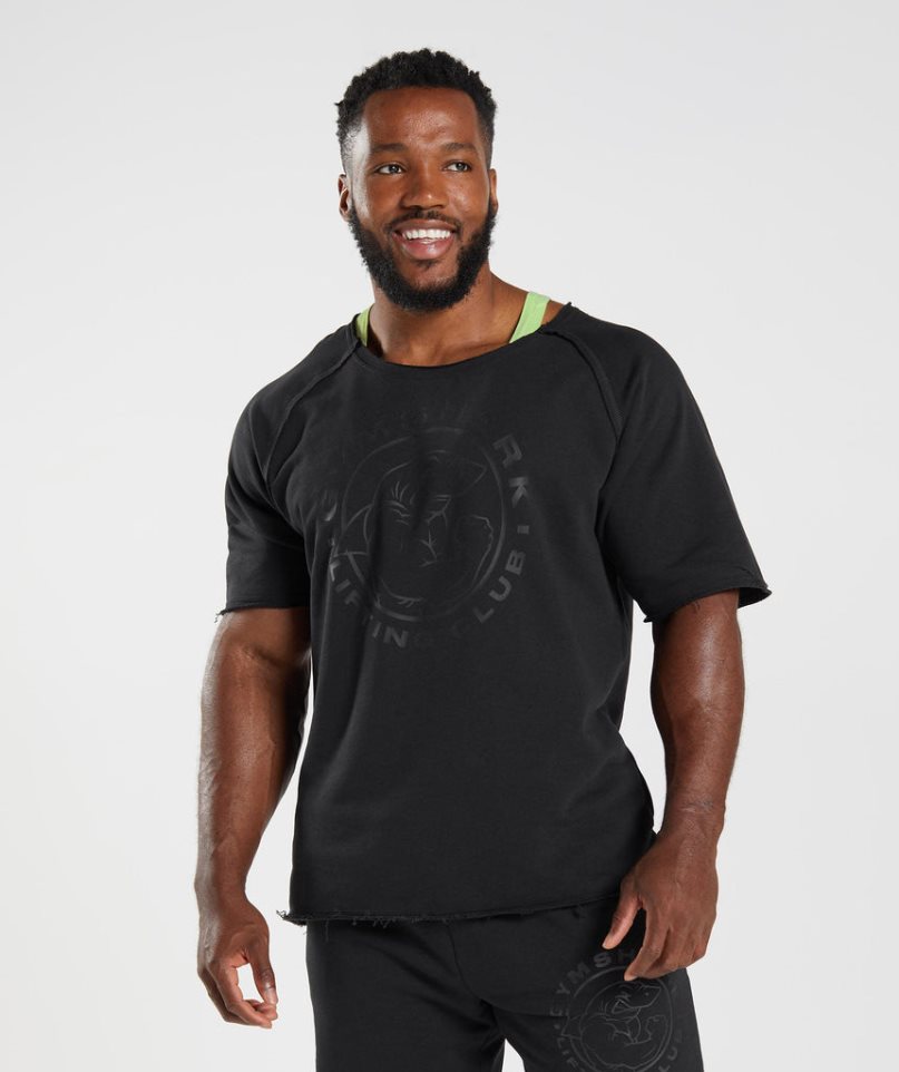 Gymshark Legacy Rag Top Férfi Póló Fekete | HU-B-834
