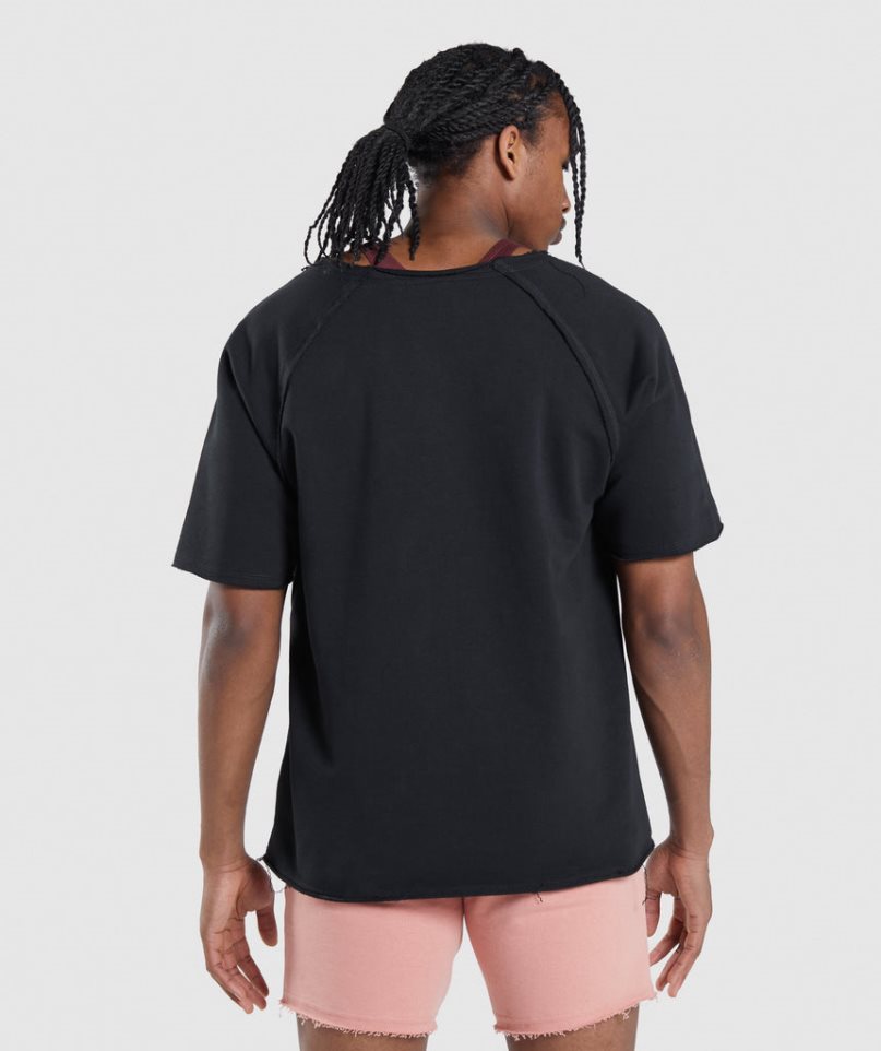 Gymshark Legacy Rag Top Férfi Póló Fekete | HU-K-481