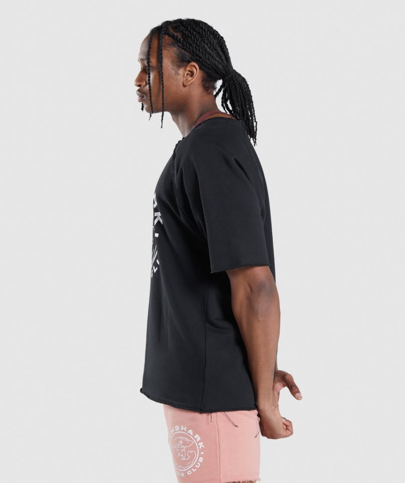 Gymshark Legacy Rag Top Férfi Póló Fekete | HU-K-481