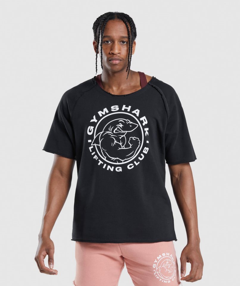 Gymshark Legacy Rag Top Férfi Póló Fekete | HU-K-481