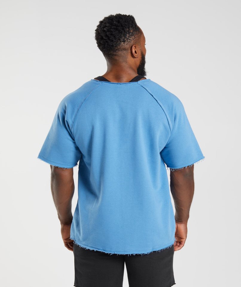 Gymshark Legacy Rag Top Férfi Póló Kék | HU-T-074