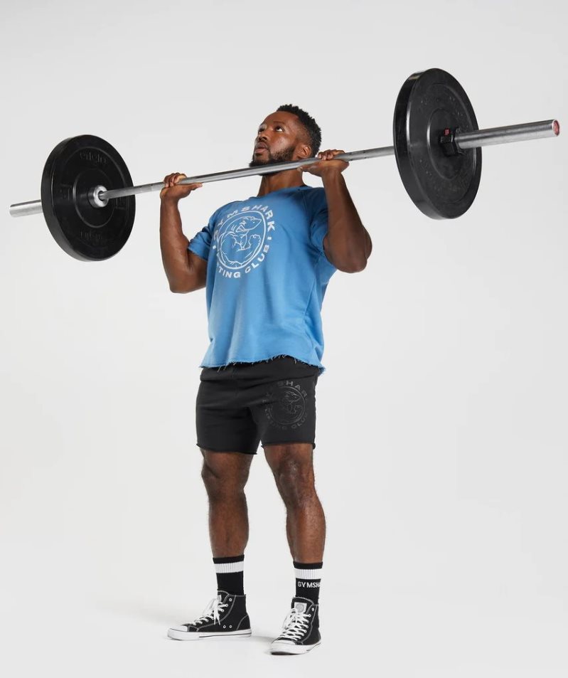 Gymshark Legacy Rag Top Férfi Póló Kék | HU-T-074