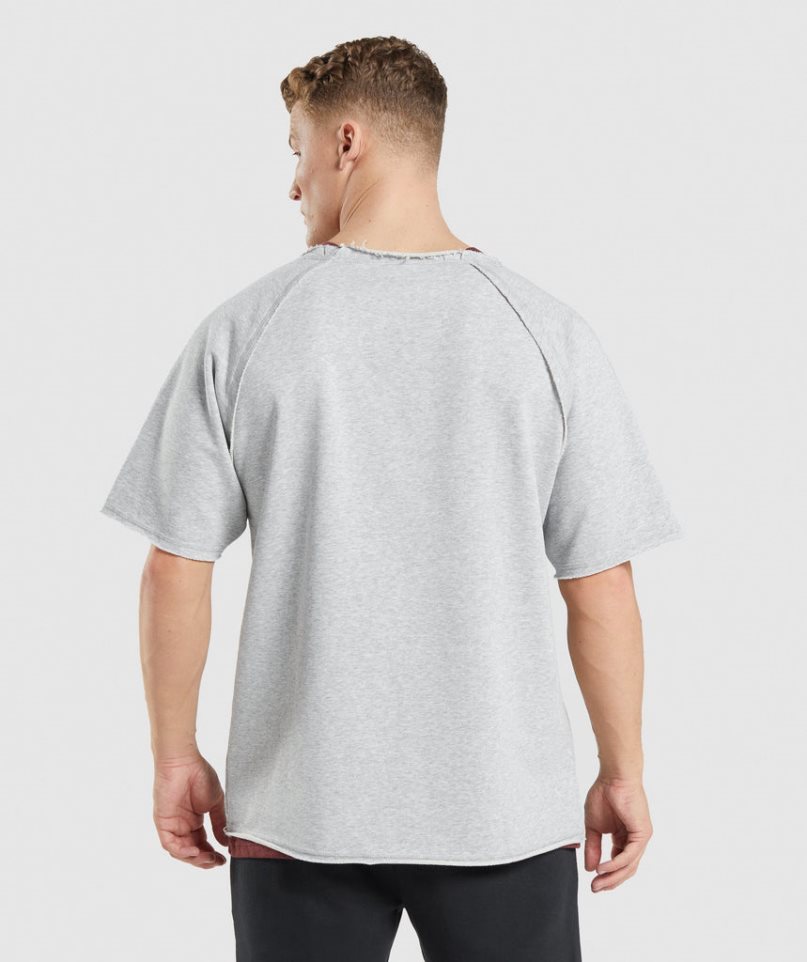 Gymshark Legacy Rag Top Férfi Póló Világos Szürke | HU-K-426