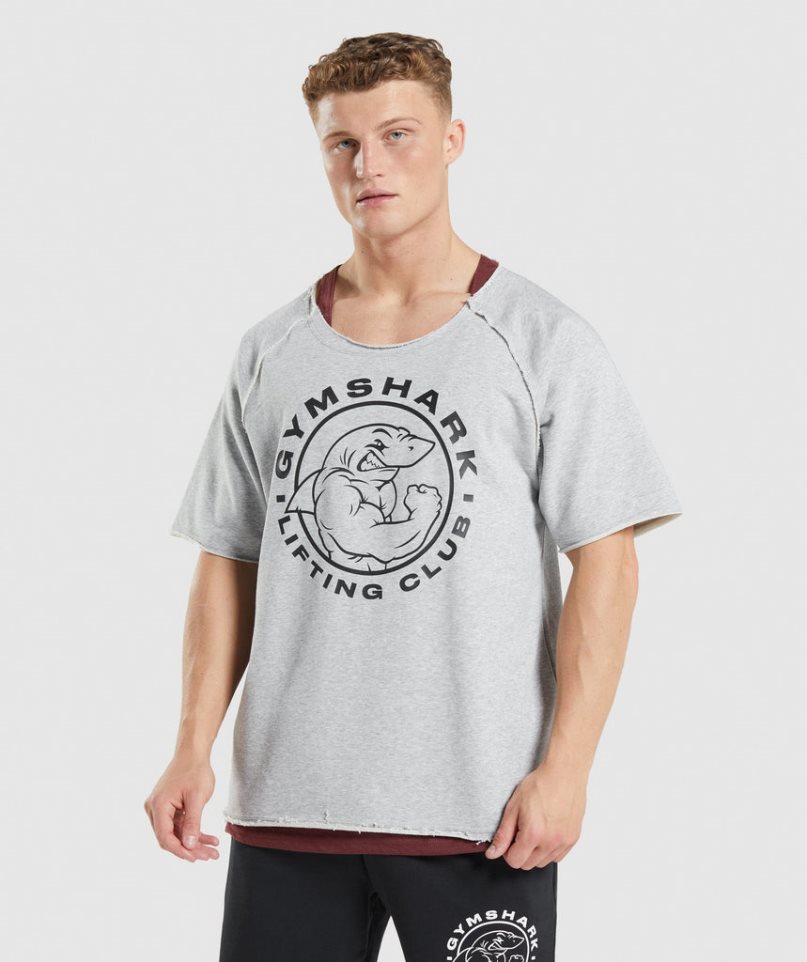 Gymshark Legacy Rag Top Férfi Póló Világos Szürke | HU-K-426