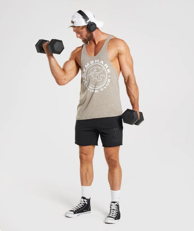 Gymshark Legacy Stringer Férfi Ujjatlan Póló Szürke | HU-H-530