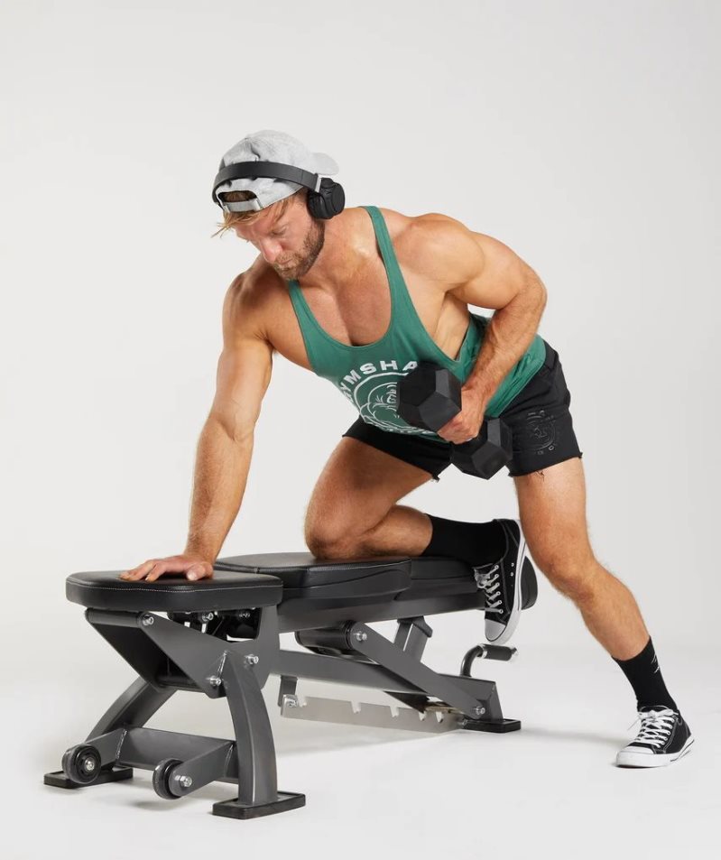 Gymshark Legacy Stringer Férfi Ujjatlan Póló Zöld | HU-N-980