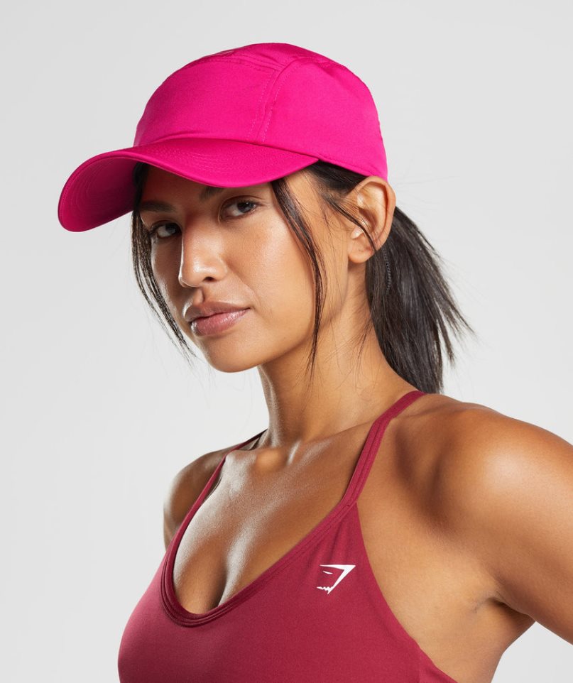Gymshark Logo 5 Panel Sapkák Rózsaszín | HU-U-641