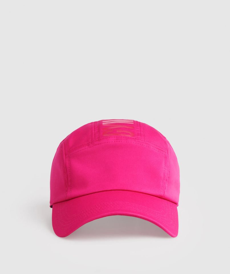 Gymshark Logo 5 Panel Sapkák Rózsaszín | HU-U-641