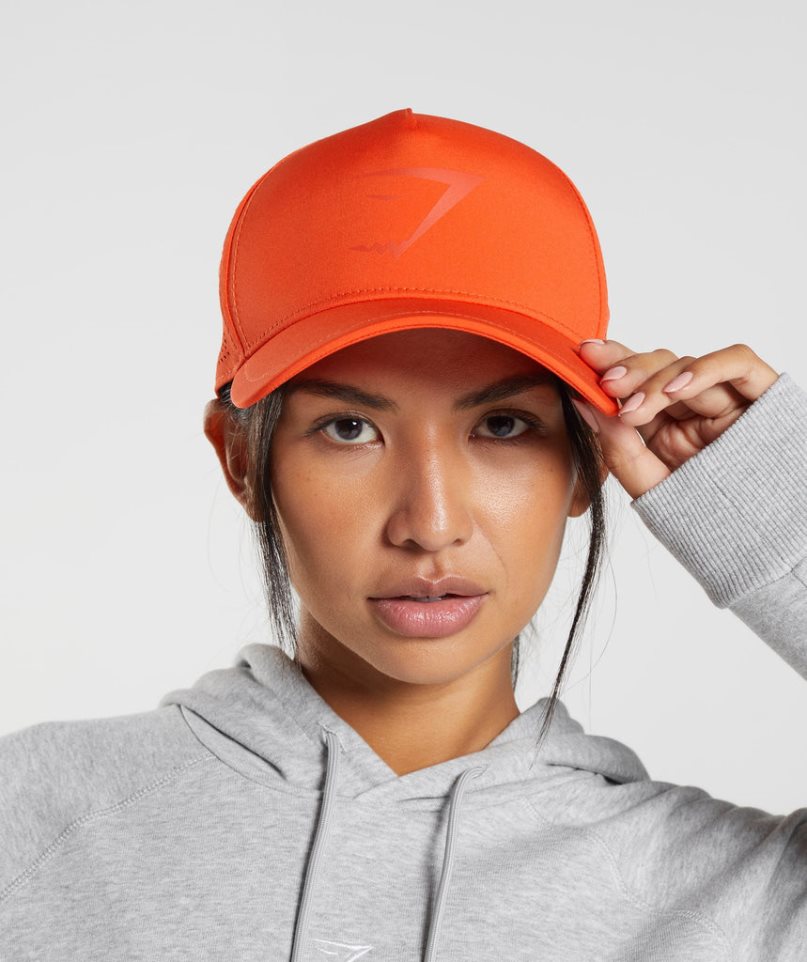 Gymshark Mesh Trucker Sapkák Narancssárga | HU-W-627