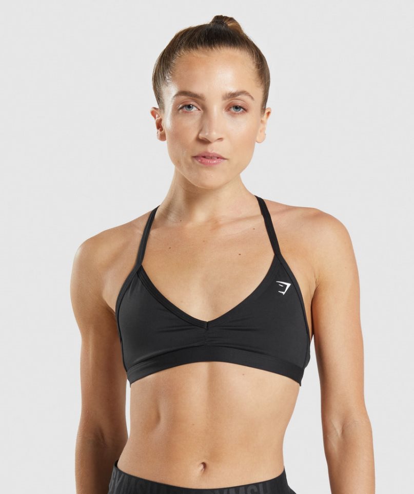 Gymshark Minimal Női Sportmelltartó Fekete | HU-Y-167