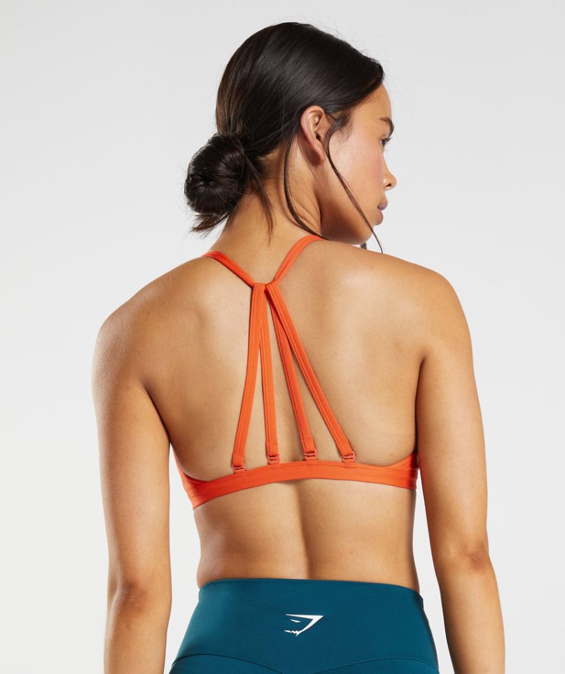 Gymshark Minimal Női Sportmelltartó Narancssárga | HU-H-543