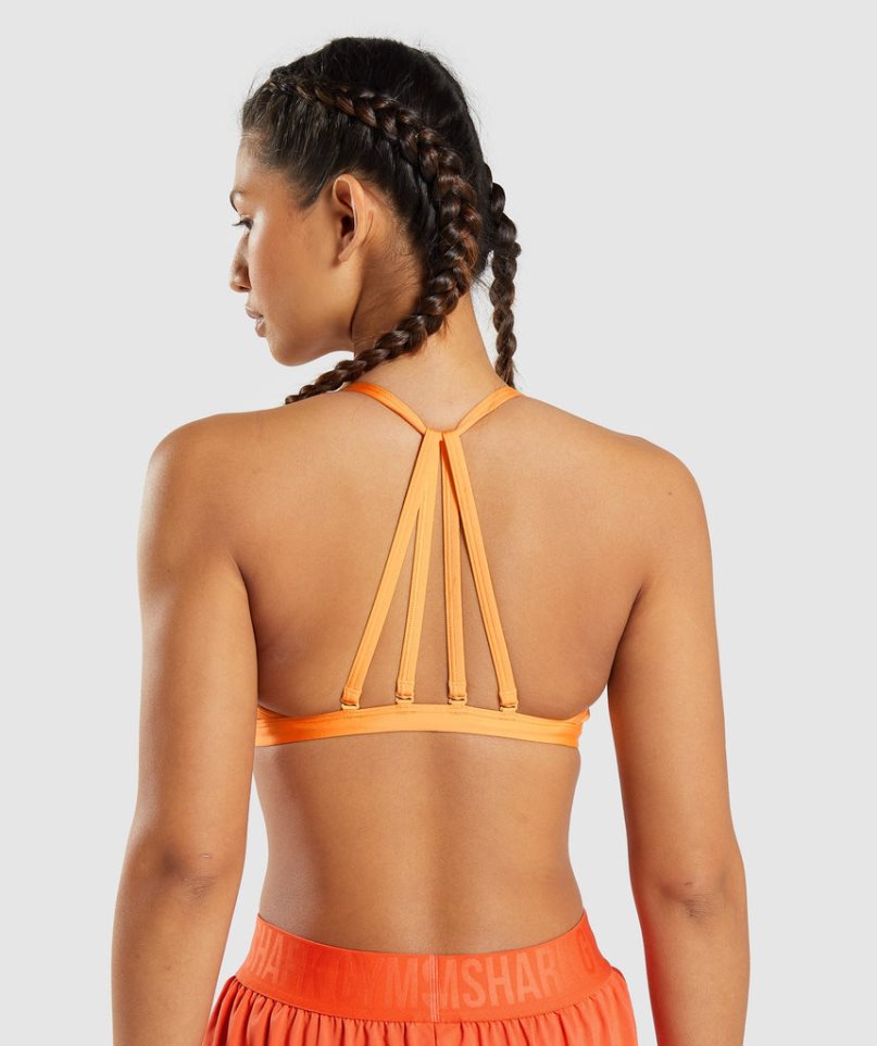 Gymshark Minimal Női Sportmelltartó Narancssárga | HU-Z-428