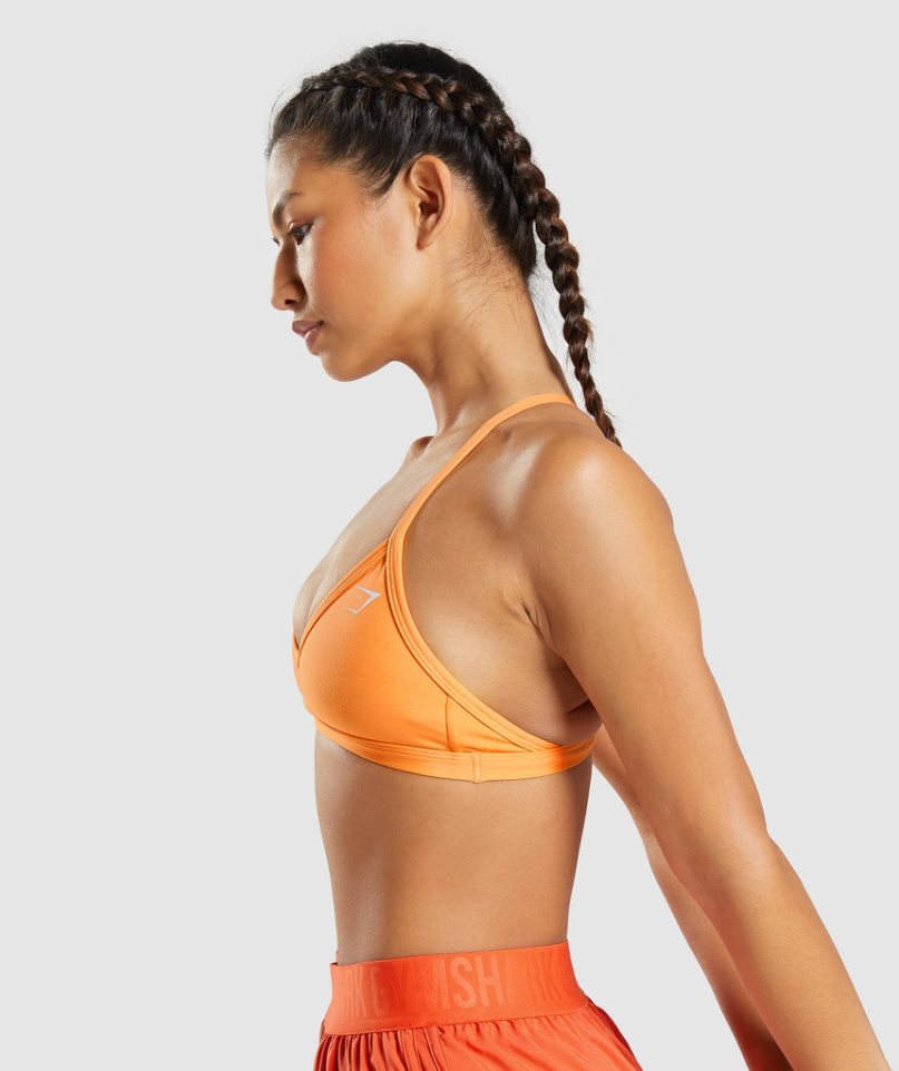 Gymshark Minimal Női Sportmelltartó Narancssárga | HU-Z-428