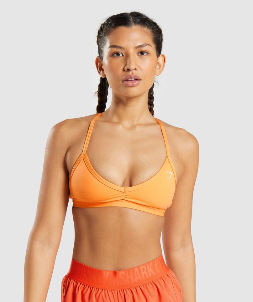 Gymshark Minimal Női Sportmelltartó Narancssárga | HU-Z-428