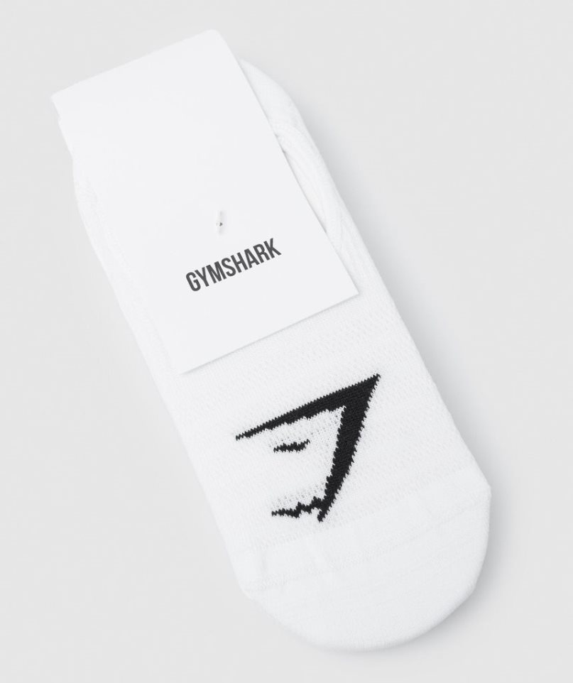 Gymshark No Show 3pk Zokni Fehér | HU-R-974