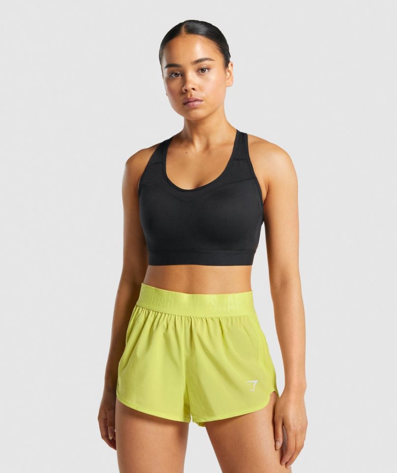Gymshark Open Back Női Sportmelltartó Fekete | HU-B-753