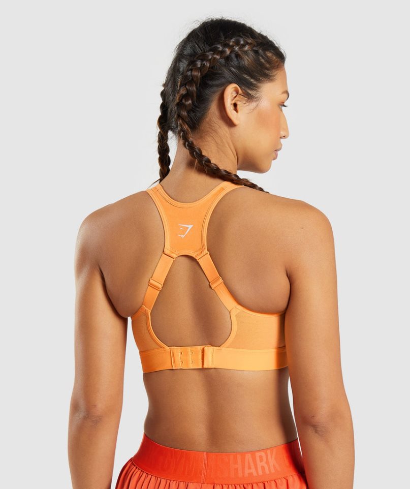 Gymshark Open Back Női Sportmelltartó Narancssárga | HU-M-687