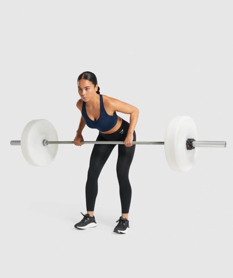 Gymshark Open Back Női Sportmelltartó Sötétkék | HU-W-308