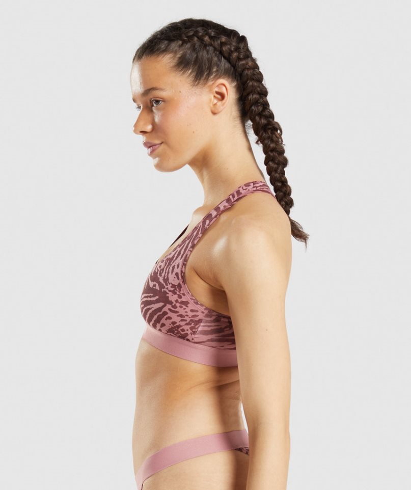 Gymshark Pamut Bralette Női Fehérnemű Rózsaszín | HU-F-012