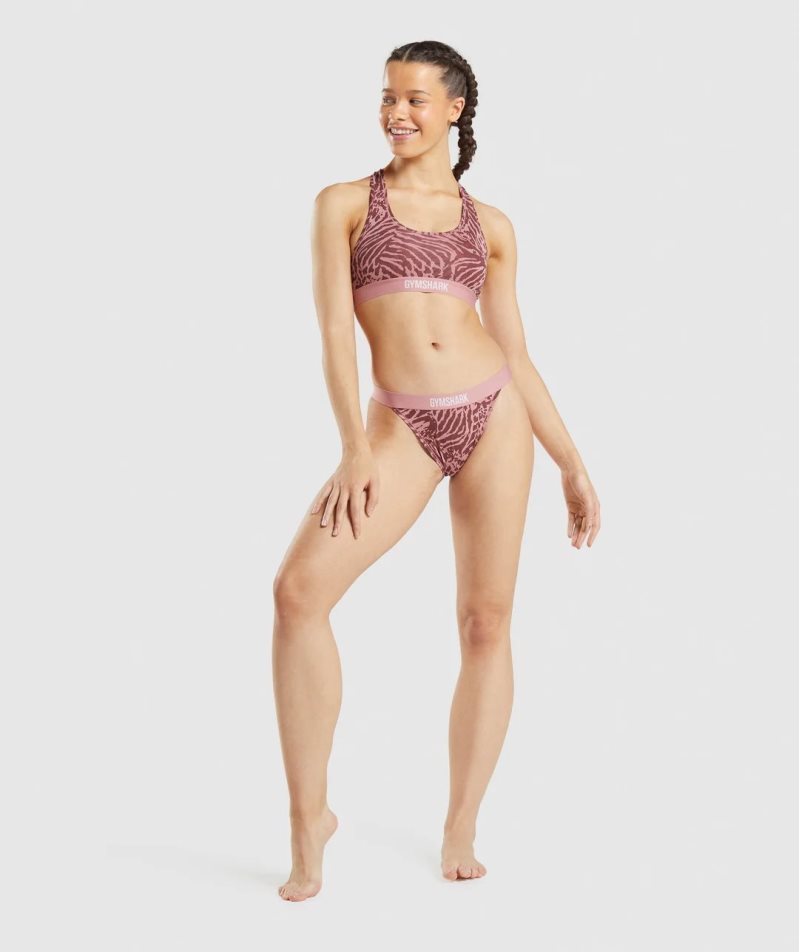 Gymshark Pamut Bralette Női Fehérnemű Rózsaszín | HU-F-012