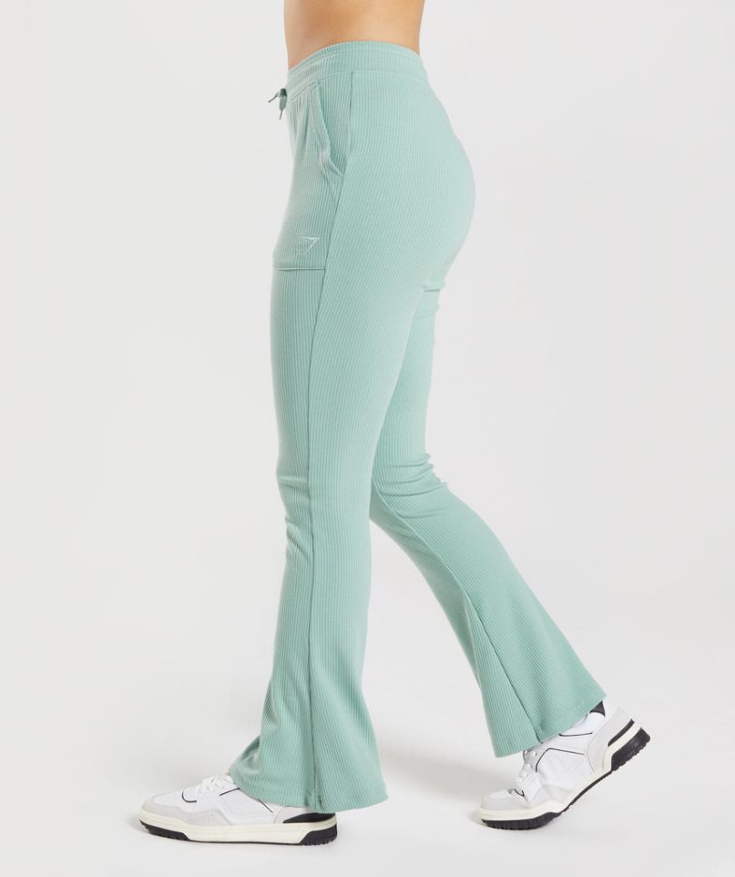 Gymshark Pause Flared Női Leggings Világos Zöld | HU-Q-324