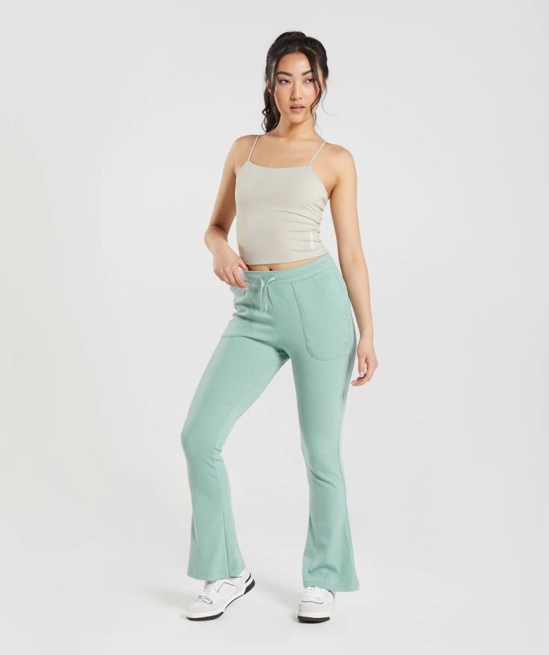 Gymshark Pause Flared Női Leggings Világos Zöld | HU-Q-324