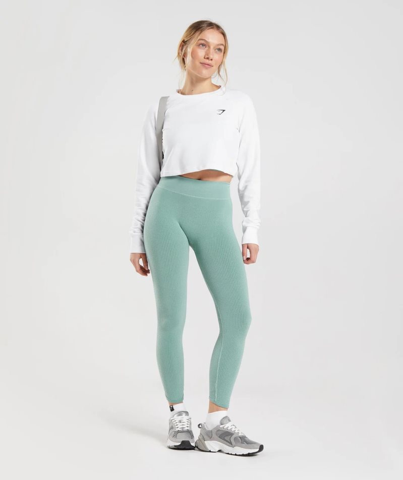 Gymshark Pause Seamless Női Leggings Világos Zöld | HU-Q-315
