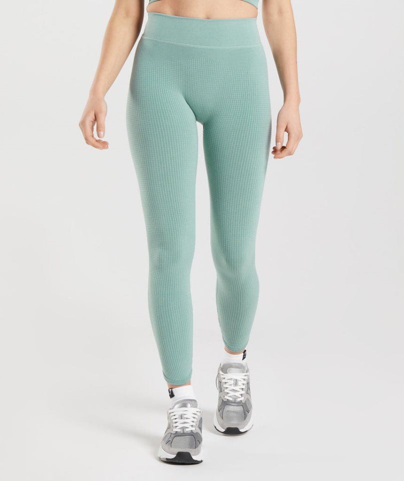 Gymshark Pause Seamless Női Leggings Világos Zöld | HU-Q-315