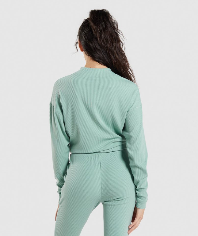 Gymshark Pause Zip Up Női Kabát Zöld | HU-X-947