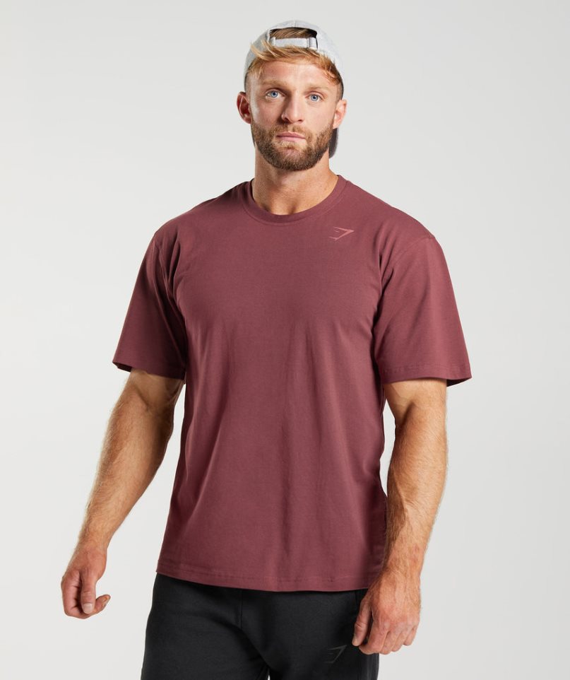 Gymshark Power Férfi Póló Bordó | HU-T-157