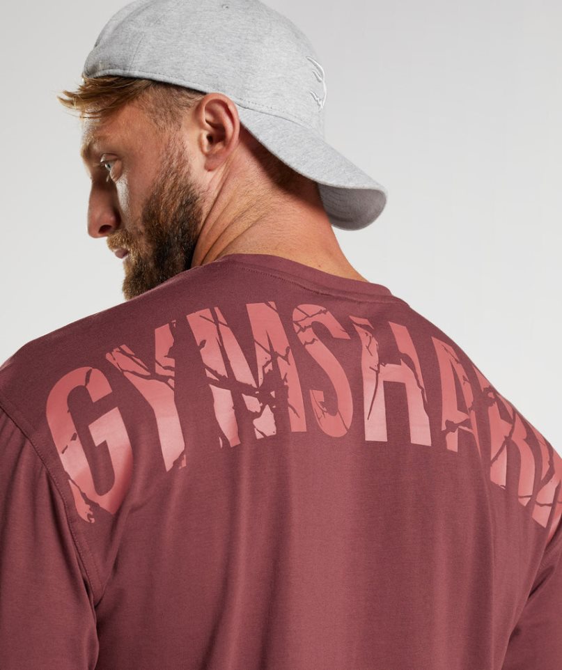 Gymshark Power Férfi Póló Bordó | HU-T-157