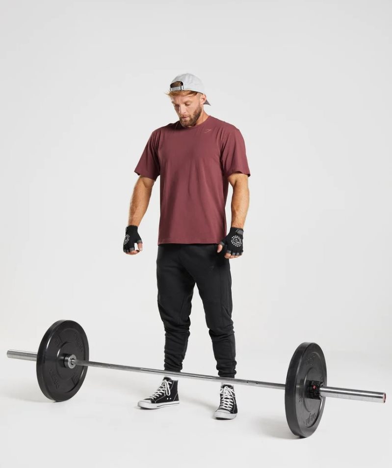 Gymshark Power Férfi Póló Bordó | HU-T-157