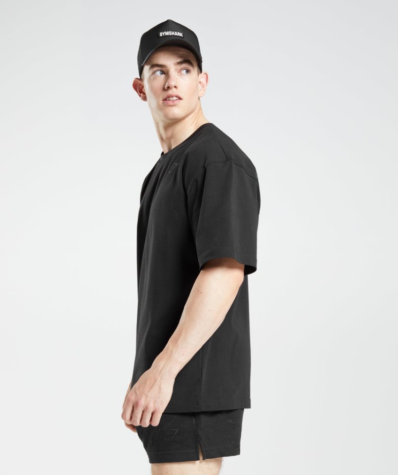 Gymshark Power Férfi Póló Fekete | HU-P-957