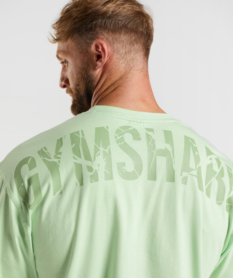 Gymshark Power Férfi Póló Világos Zöld | HU-O-978