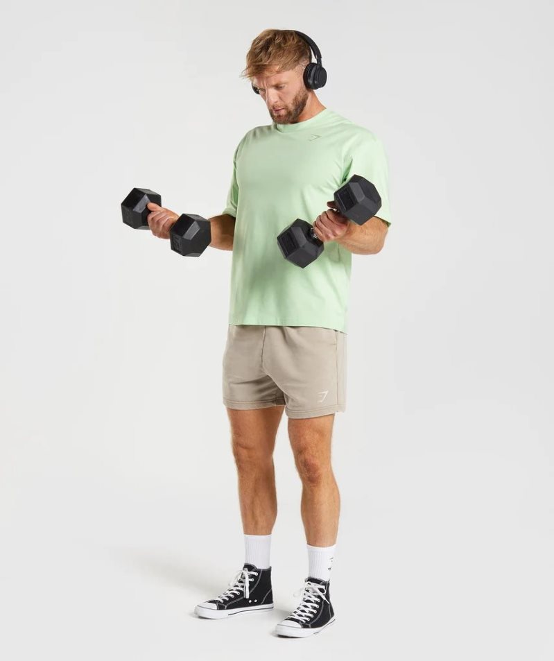Gymshark Power Férfi Póló Világos Zöld | HU-O-978