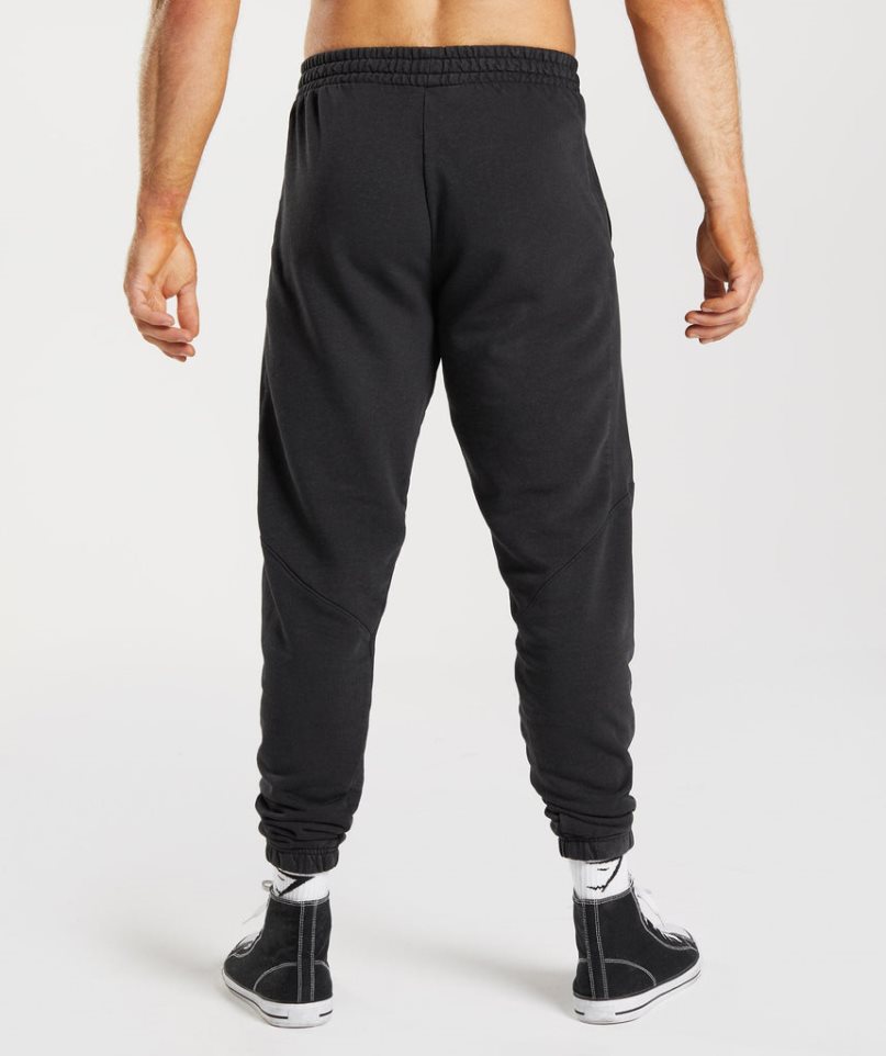 Gymshark Power Washed Férfi Jogger Nadrág Fekete | HU-A-371