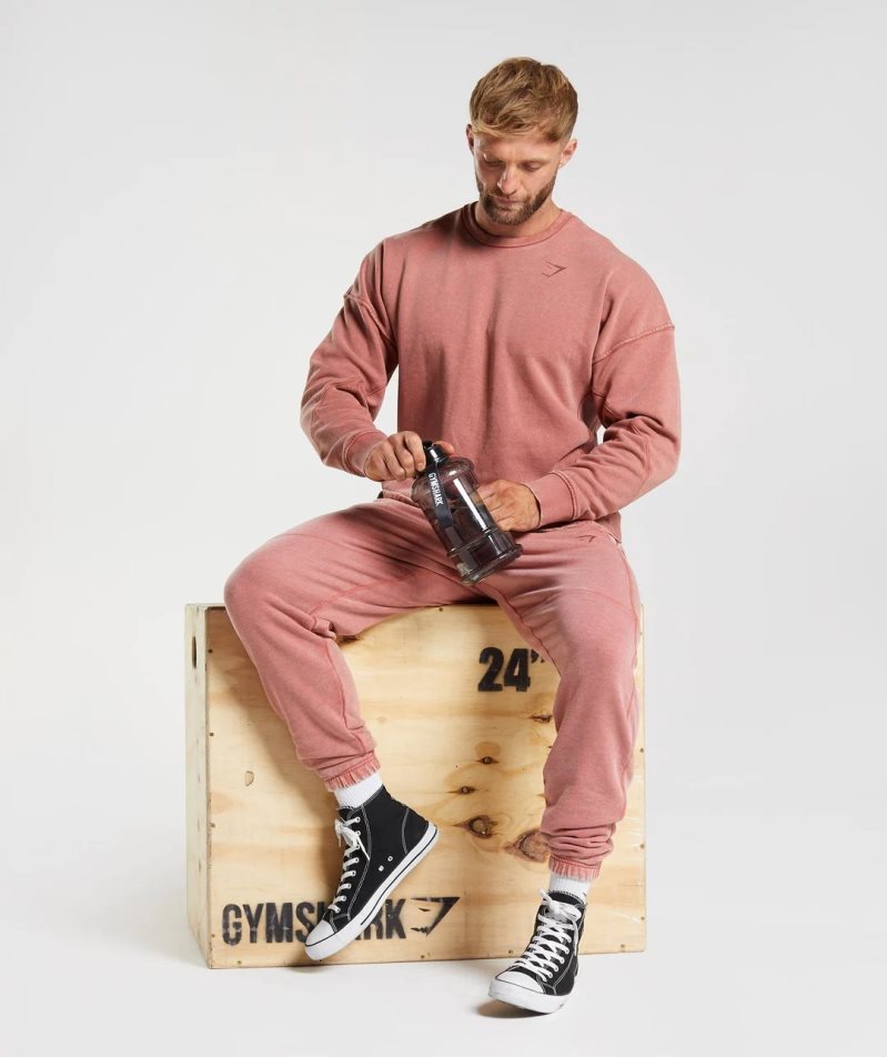 Gymshark Power Washed Férfi Jogger Nadrág Rózsaszín | HU-B-781