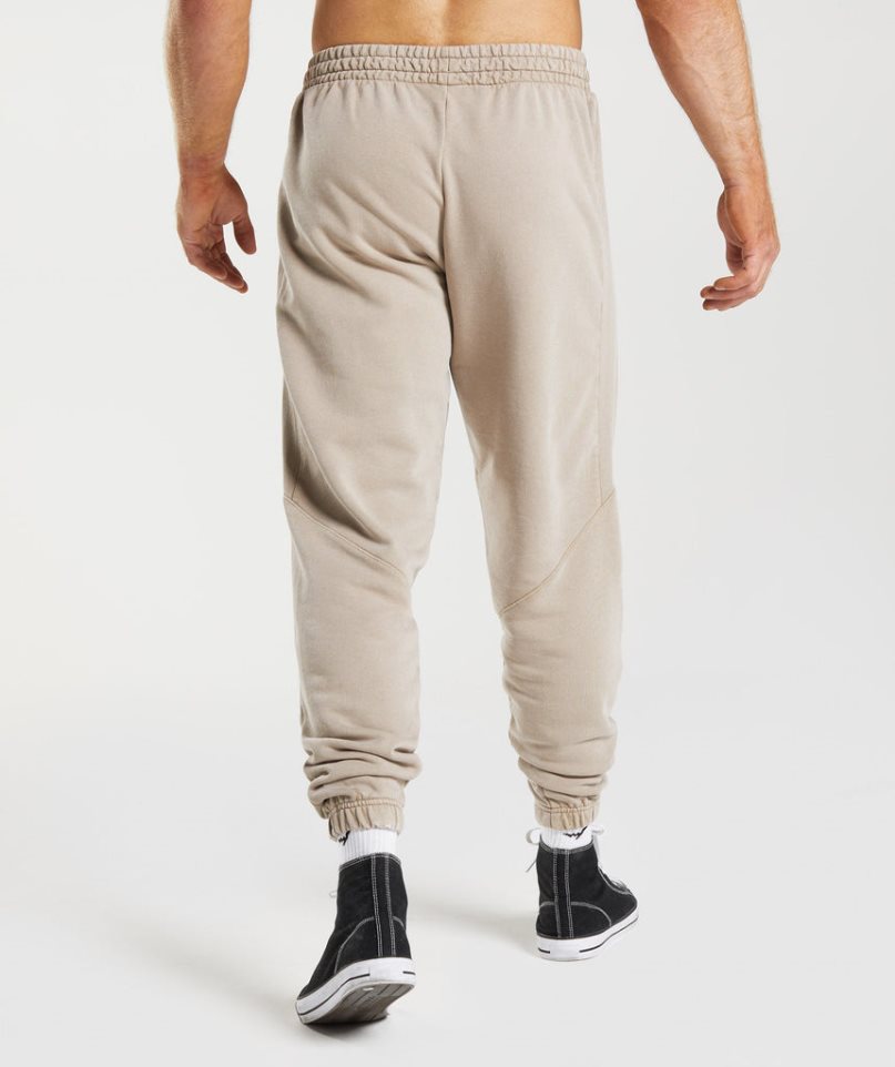 Gymshark Power Washed Férfi Jogger Nadrág Bézs | HU-Z-695