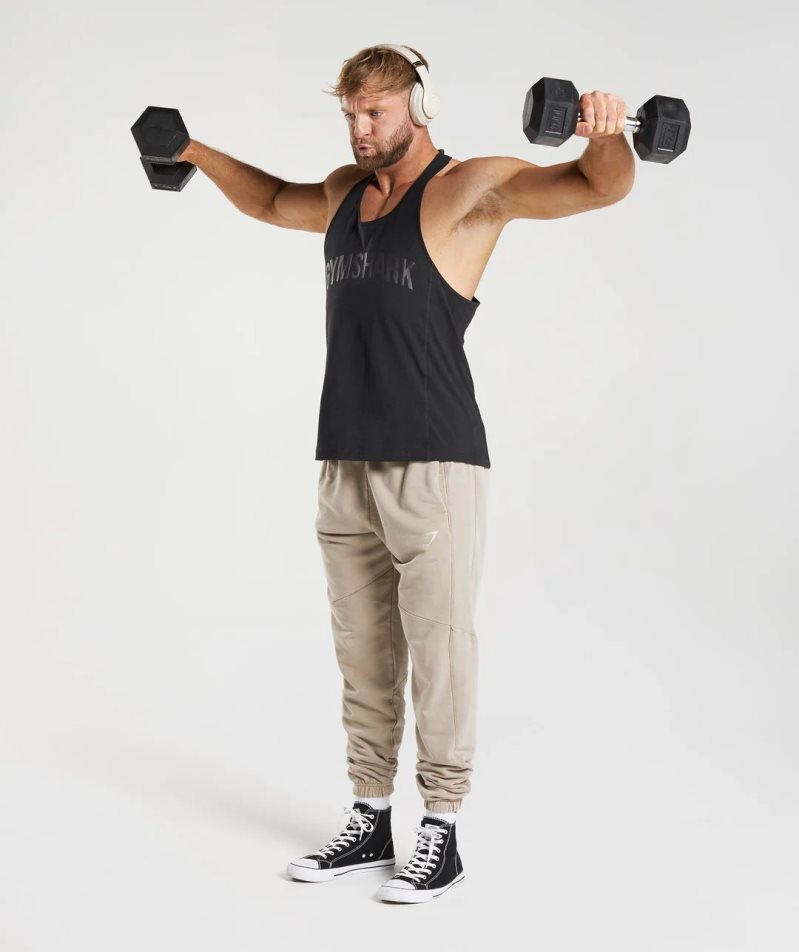 Gymshark Power Washed Férfi Jogger Nadrág Bézs | HU-Z-695