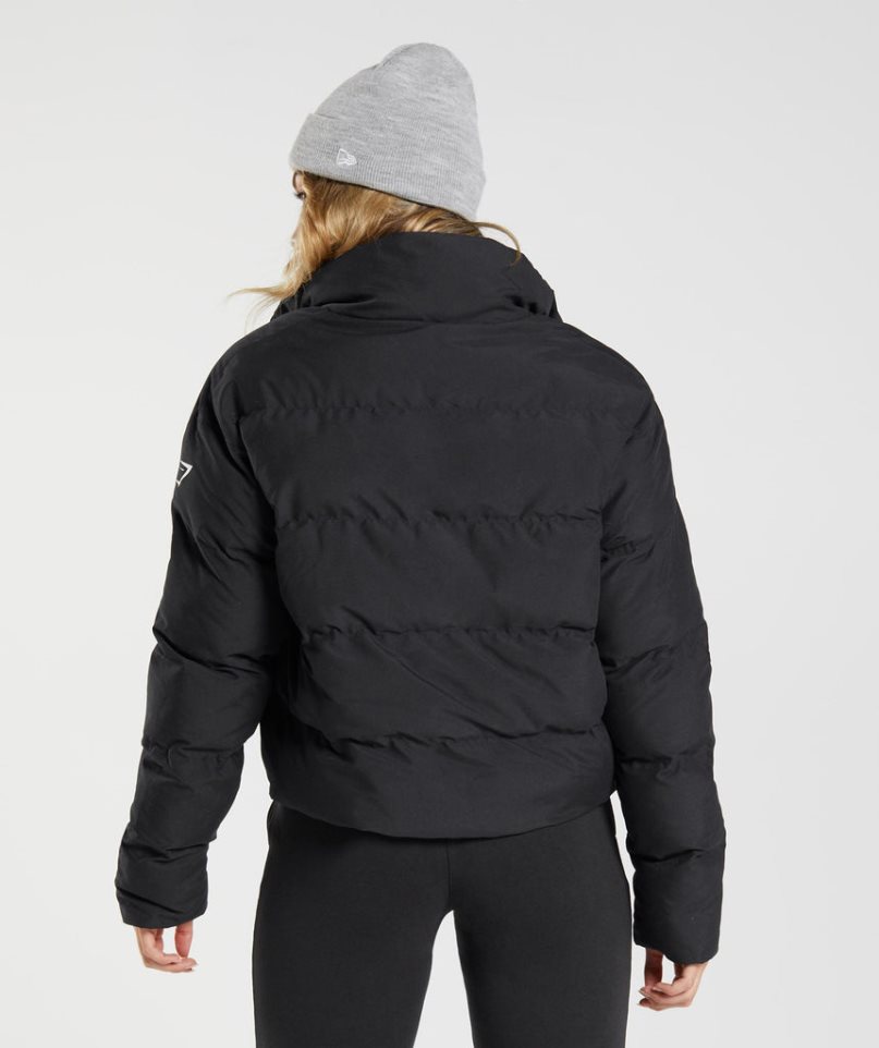 Gymshark Puffer Női Kabát Fekete | HU-F-289