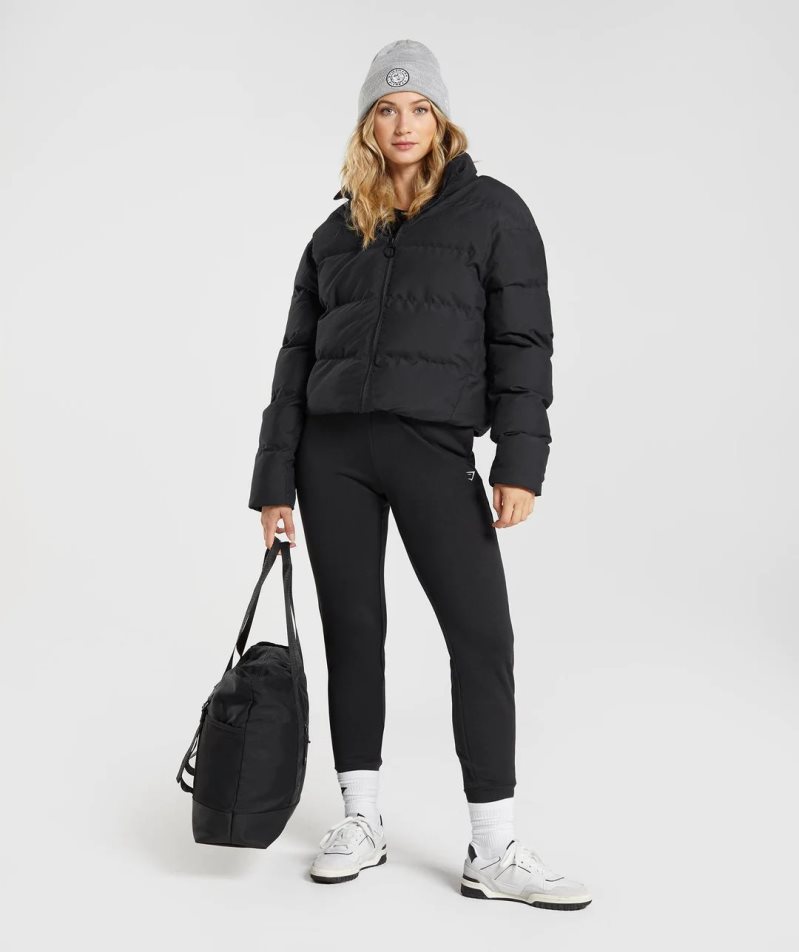 Gymshark Puffer Női Kabát Fekete | HU-F-289