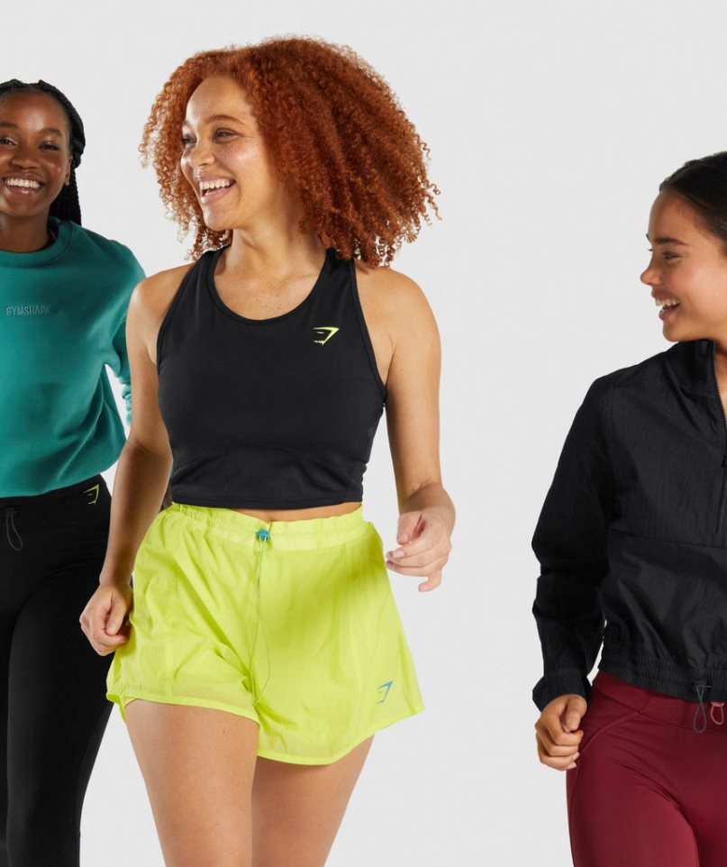 Gymshark Pulse Crop Női Ujjatlan Póló Fekete | HU-V-034